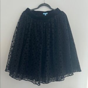 Draper James RSVP Black A-Line Skirt